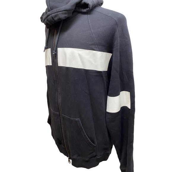 100% Authentic Givenchy Men's Black/White Zip Up Hoodie XLarge - Picture 3 of 13